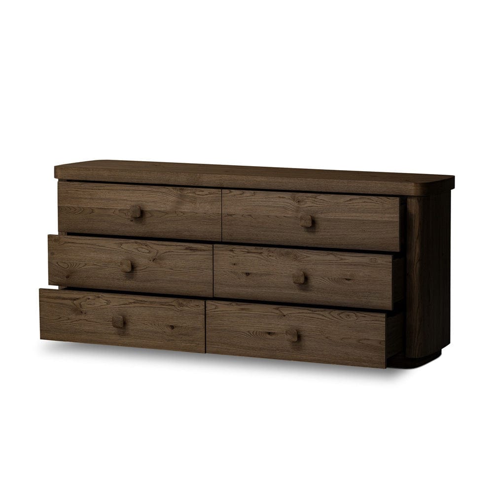 Four Hands - Valen 6 Drawer Dresser - Rustic Brown Oak Veneer - 244511-002 view 8