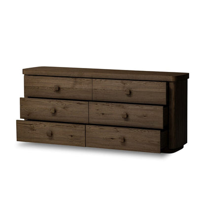 Four Hands - Valen 6 Drawer Dresser - Rustic Brown Oak Veneer - 244511-002 view 8