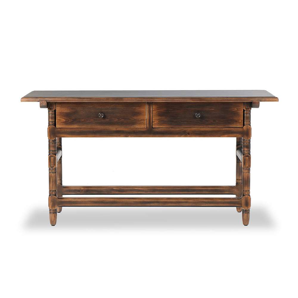 Four Hands - Van Thiel - Colonial Table - Aged Brown - 238733-001 veiw 2