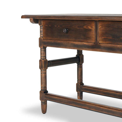 Four Hands - Van Thiel - Colonial Table - Aged Brown - 238733-001 veiw 3