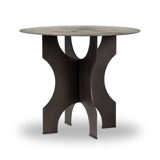 Four Hands - Van Thiel - Round Side Table In Solid Iron - Bronze - 238726-001 veiw 1