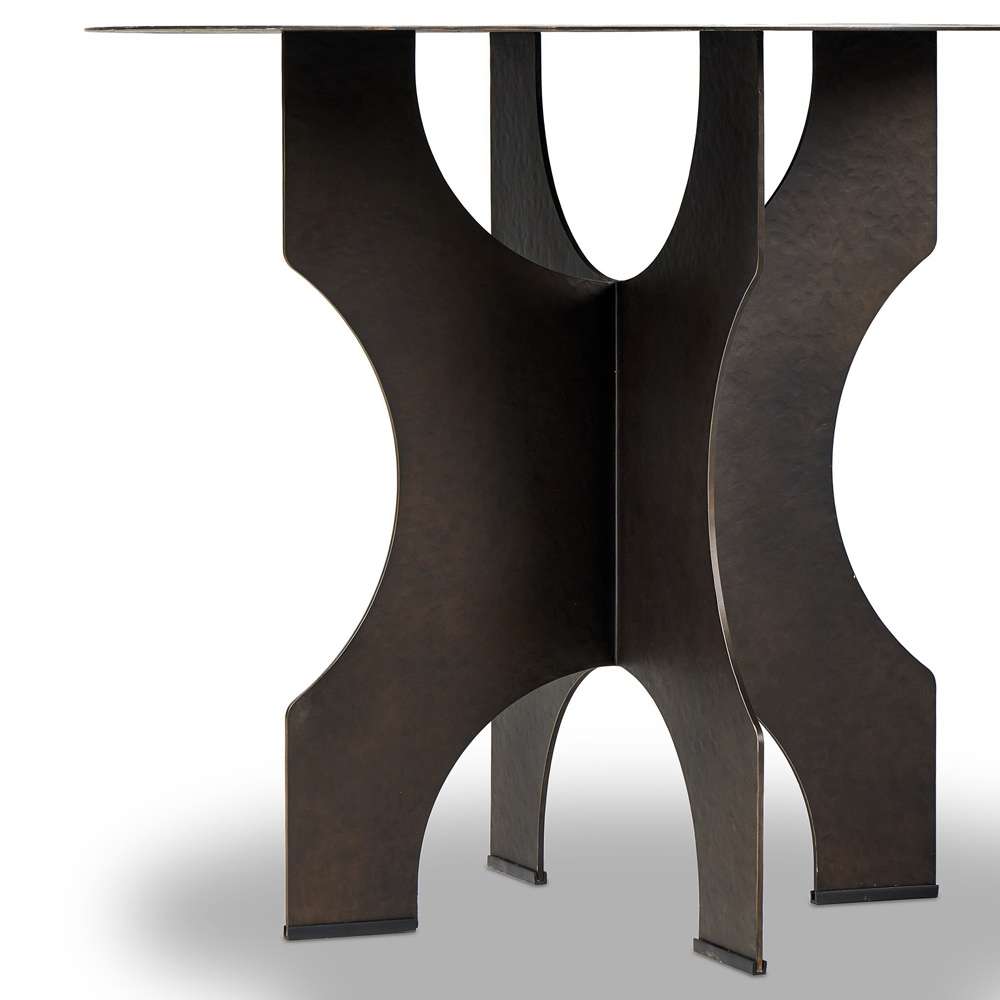 Four Hands - Van Thiel - Round Side Table In Solid Iron - Bronze - 238726-001 veiw 7