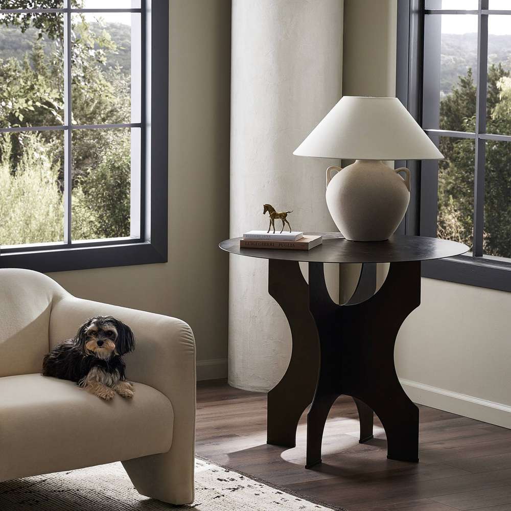 Four Hands - Van Thiel - Round Side Table In Solid Iron - Bronze - 238726-001 veiw 9