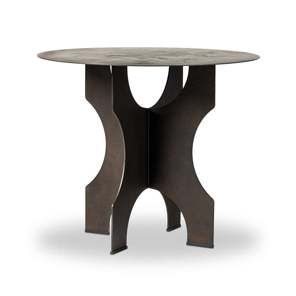 Four Hands - Van Thiel - Round Side Table In Solid Iron - Bronze - 238726-001 veiw 11