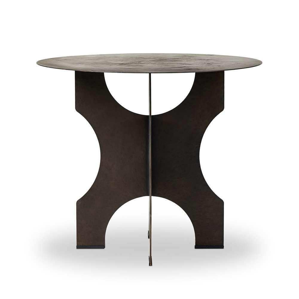 Four Hands - Van Thiel - Round Side Table In Solid Iron - Bronze - 238726-001 veiw 12