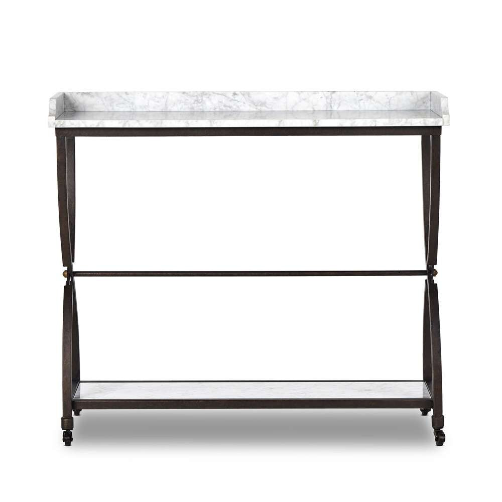 Four Hands - Van Thiel - Six Beers Table - Honed White Marble - 244447-001 veiw 1