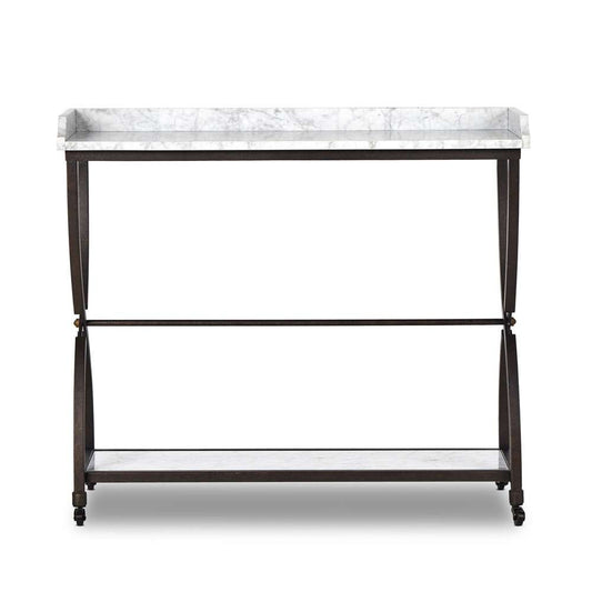 Four Hands - Van Thiel - Six Beers Table - Honed White Marble - 244447-001 veiw 1