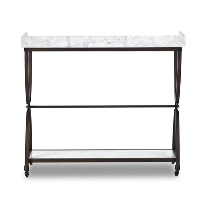 Four Hands - Van Thiel - Six Beers Table - Honed White Marble - 244447-001 veiw 2
