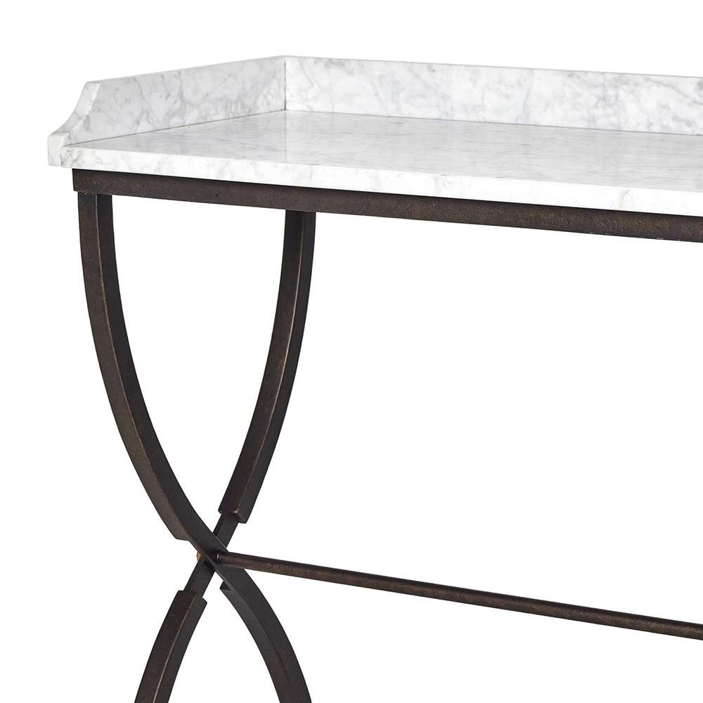Four Hands - Van Thiel - Six Beers Table - Honed White Marble - 244447-001 veiw 3