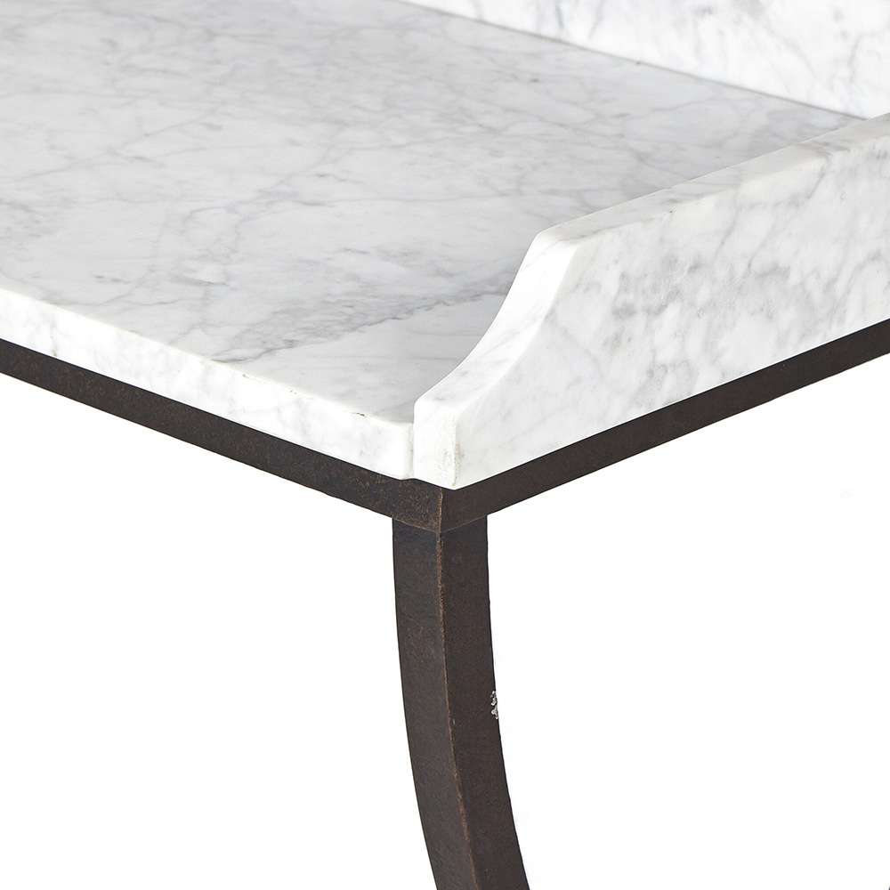 Four Hands - Van Thiel - Six Beers Table - Honed White Marble - 244447-001 veiw 7