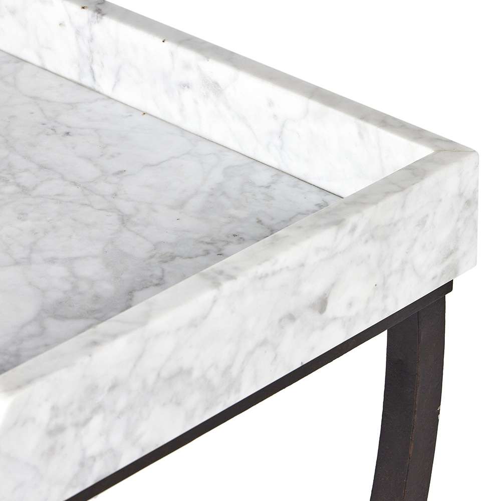 Four Hands - Van Thiel - Six Beers Table - Honed White Marble - 244447-001 veiw 9