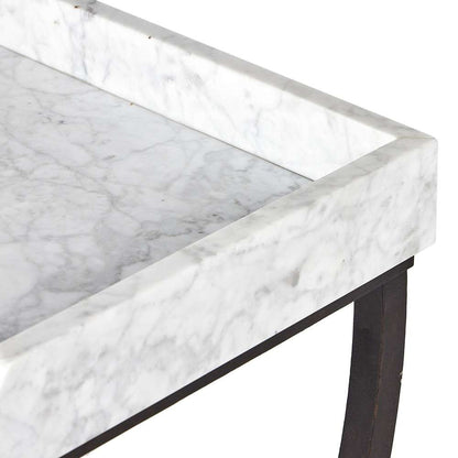 Four Hands - Van Thiel - Six Beers Table - Honed White Marble - 244447-001 veiw 9