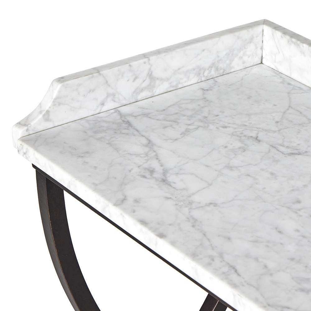 Four Hands - Van Thiel - Six Beers Table - Honed White Marble - 244447-001 veiw 10