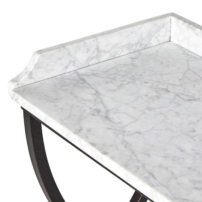 Four Hands - Van Thiel - Six Beers Table - Honed White Marble - 244447-001 veiw 10