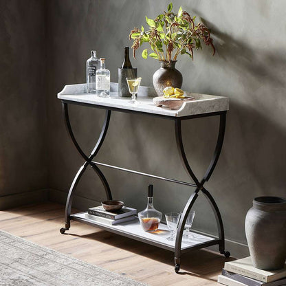 Four Hands - Van Thiel - Six Beers Table - Honed White Marble - 244447-001 veiw 13