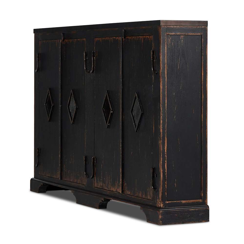 Four Hands - Van Thiel - The Humptulips River Moonshine Cabinet - Black - 242092-001 veiw 11