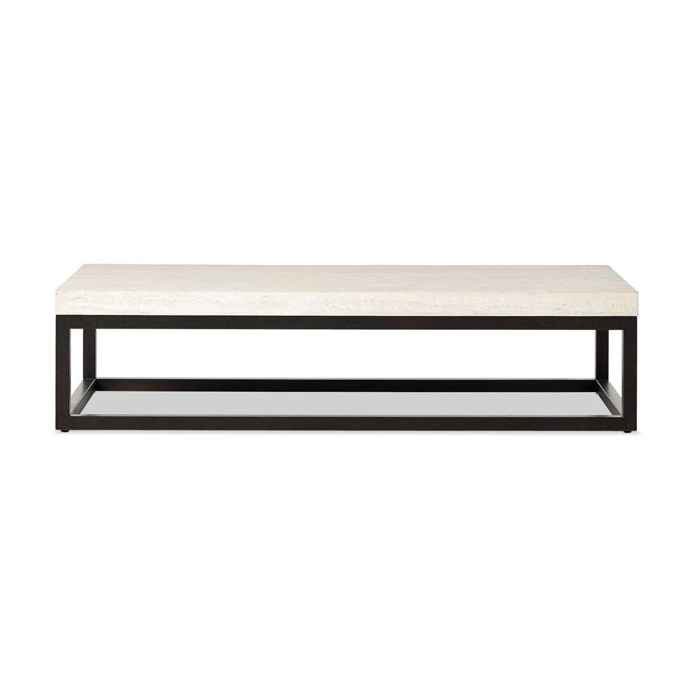 Four Hands - Van Thiel - The Rectangular Coffee Table 67in - Travertine - 238724-001 veiw 2