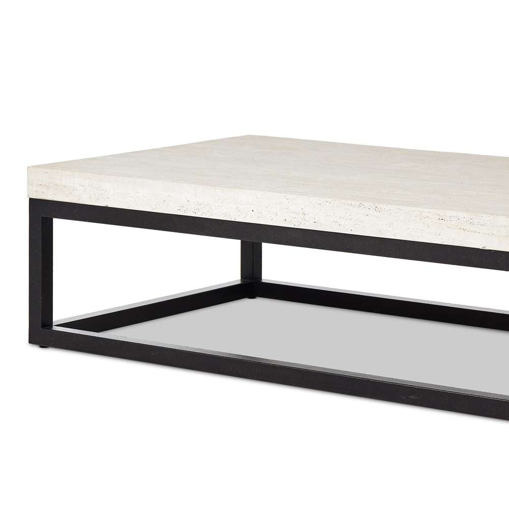Four Hands - Van Thiel - The Rectangular Coffee Table 67in - Travertine - 238724-001 veiw 3