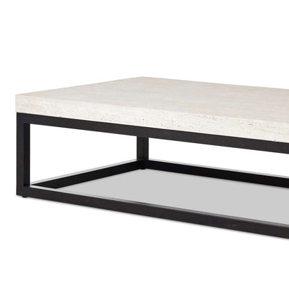 Four Hands - Van Thiel - The Rectangular Coffee Table 67in - Travertine - 238724-001 veiw 3