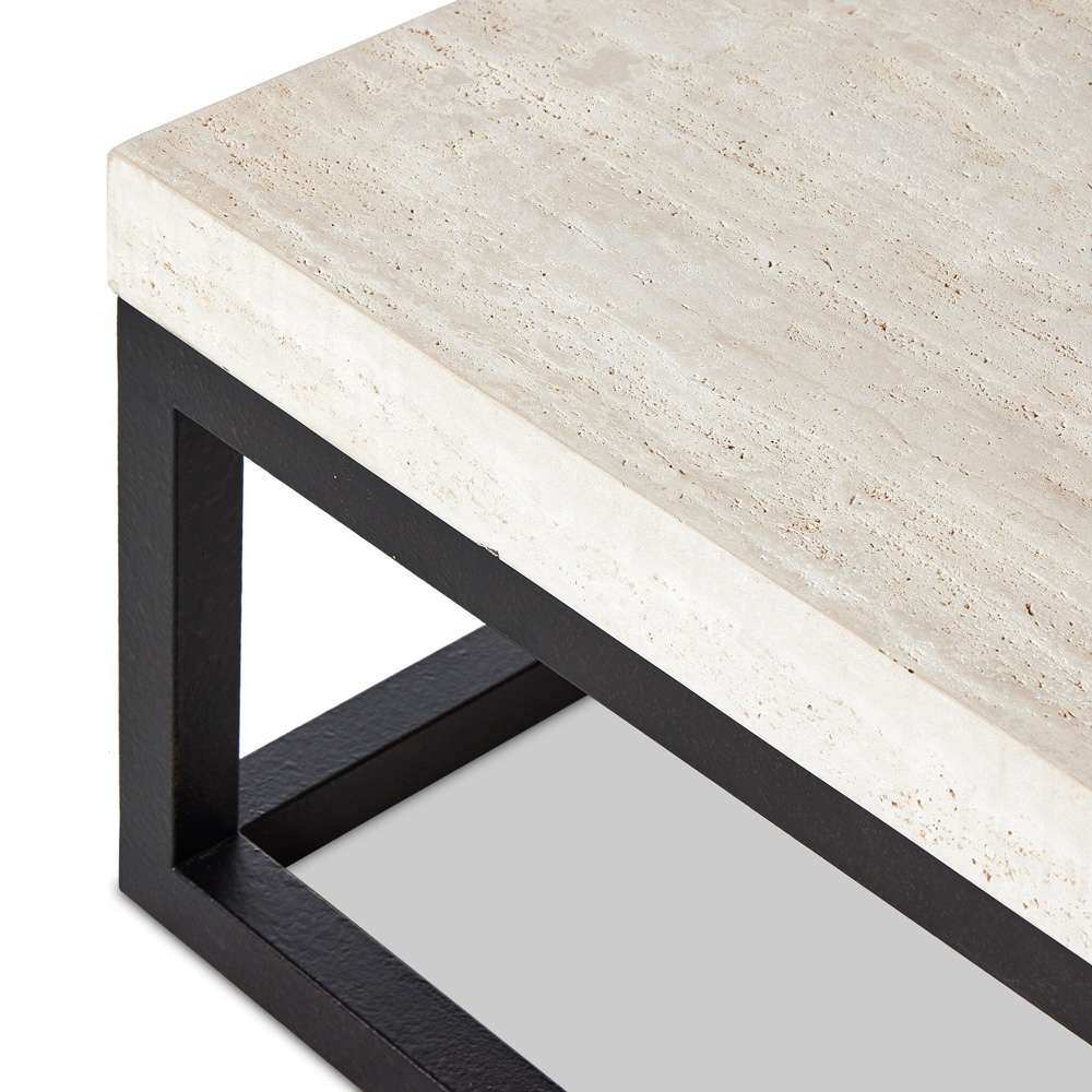 Four Hands - Van Thiel - The Rectangular Coffee Table 67in - Travertine - 238724-001 veiw 7