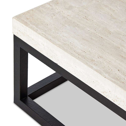 Four Hands - Van Thiel - The Rectangular Coffee Table 67in - Travertine - 238724-001 veiw 7