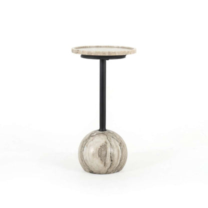 Four Hands - Viola Accent Table - Antique White Marble - 224056-001 veiw 1