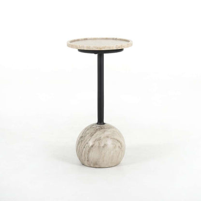 Four Hands - Viola Accent Table - Antique White Marble - 224056-001 veiw 3