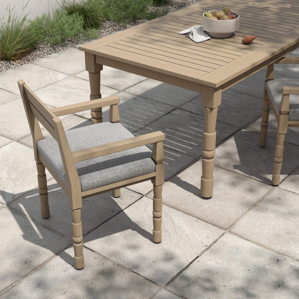 Four Hands - Waller Outdoor Dining Armchair - Faye Ash - 228981-002 view 4