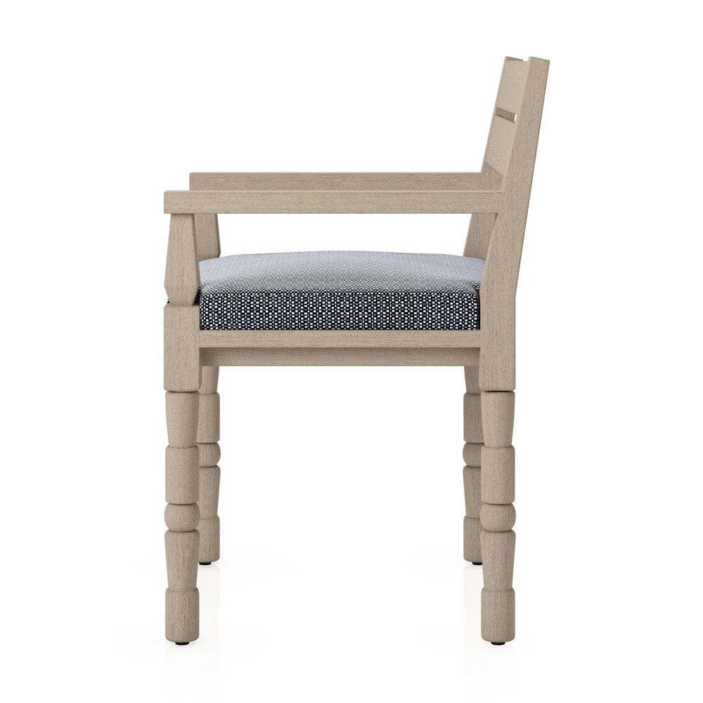 Four Hands - Waller Outdoor Dining Armchair - Faye Navy - 228981-003 view 3