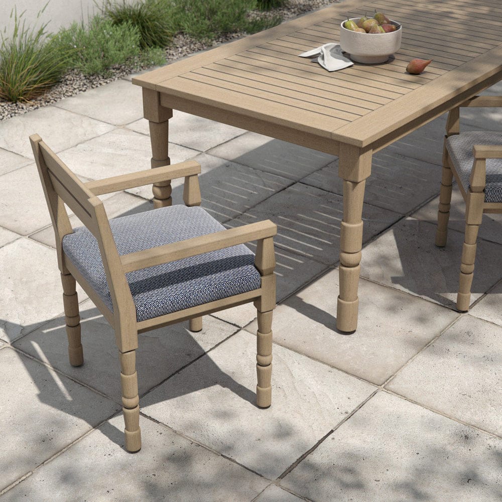 Four Hands - Waller Outdoor Dining Armchair - Faye Navy - 228981-003 view 4