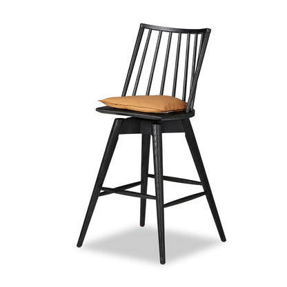 Four Hands - Wallis - Lewis Swivel Bar + Counter Stool - Whiskey Saddle - 240947-003_CLOSEOUT view 1