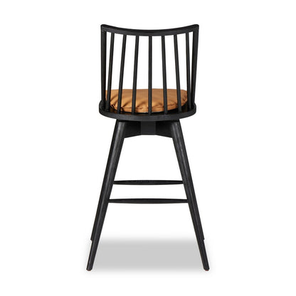 Four Hands - Wallis - Lewis Swivel Bar + Counter Stool - Whiskey Saddle - 240947-003_CLOSEOUT view 3
