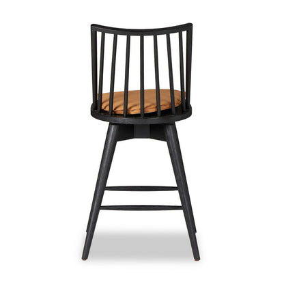Four Hands - Wallis - Lewis Swivel Bar + Counter Stool - Whiskey Saddle - 240947-004_CLOSEOUT view 4