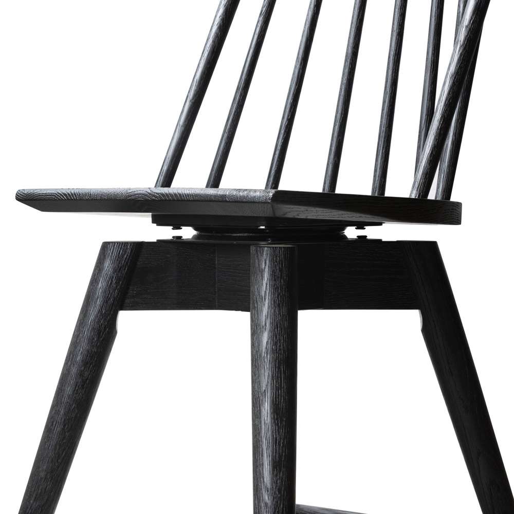 Four Hands - Wallis - Lewis Swivel Stool - Black Oak - Bar - 238328-001 veiw 8