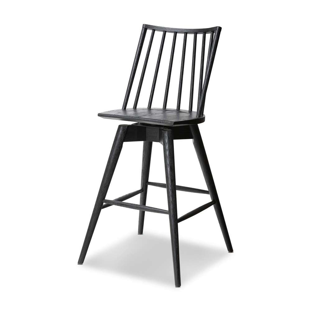 Four Hands - Wallis - Lewis Swivel Stool - Black Oak - Bar - 238328-001 veiw 13