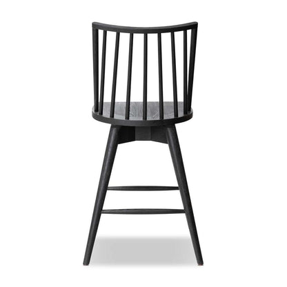 Four Hands - Wallis - Lewis Swivel Stool - Black Oak - Counter - 238328-002 veiw 2