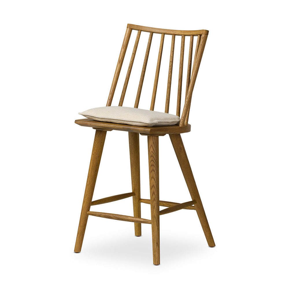 Four Hands - Wallis - Lewis Windsor Bar + Counter Stool - Antwerp Natural - 228387-022_CLOSEOUT view 1