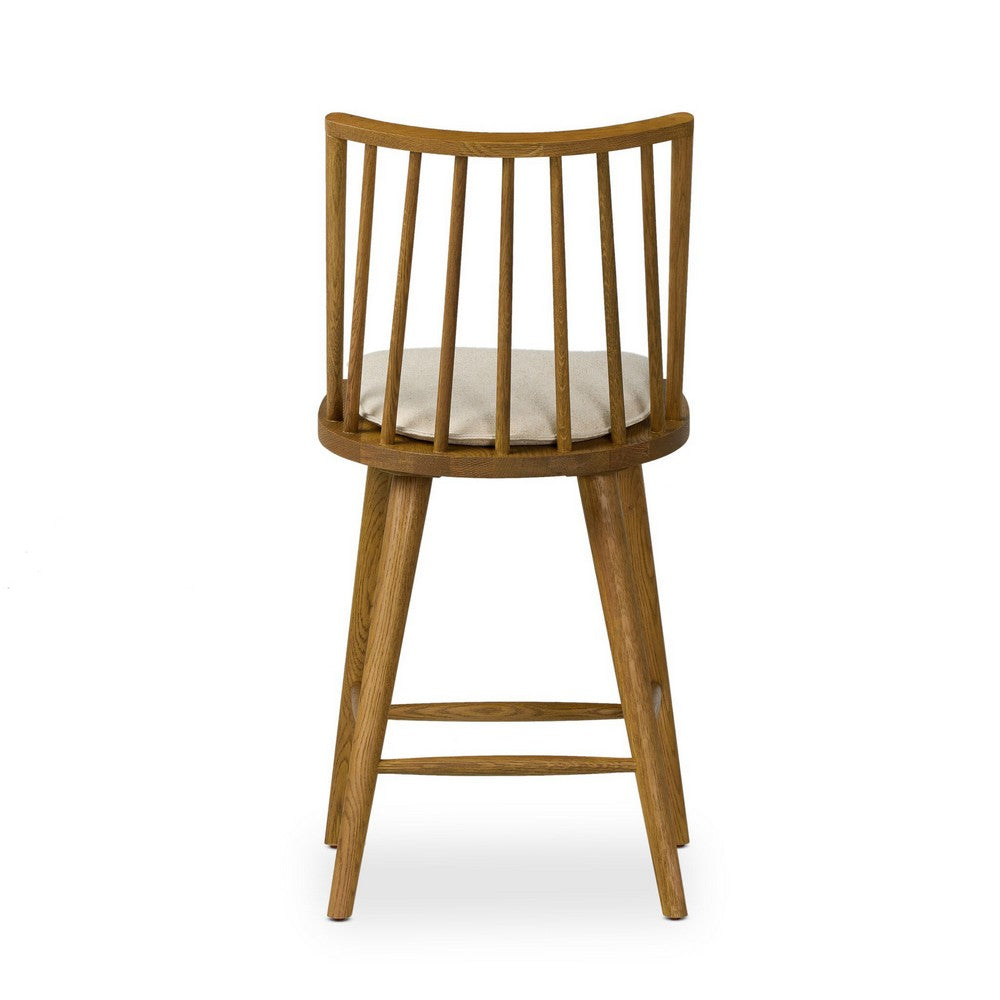 Four Hands - Wallis - Lewis Windsor Bar + Counter Stool - Antwerp Natural - 228387-022_CLOSEOUT view 4