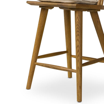 Four Hands - Wallis - Lewis Windsor Bar + Counter Stool - Antwerp Natural - 228387-022_CLOSEOUT view 5
