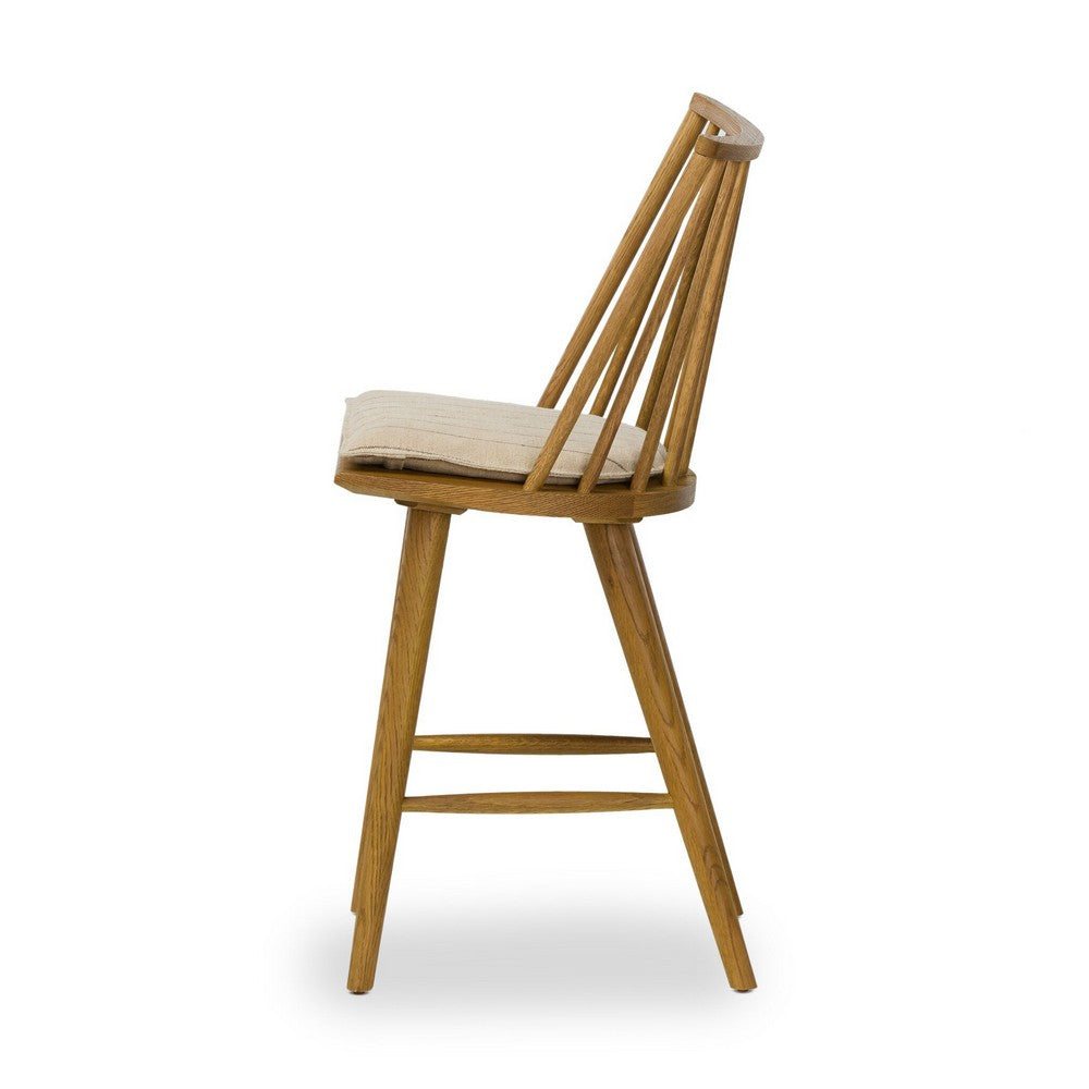 Four Hands - Wallis - Lewis Windsor Bar + Counter Stool - Lavon Flint - 228387-024_CLOSEOUT view 3