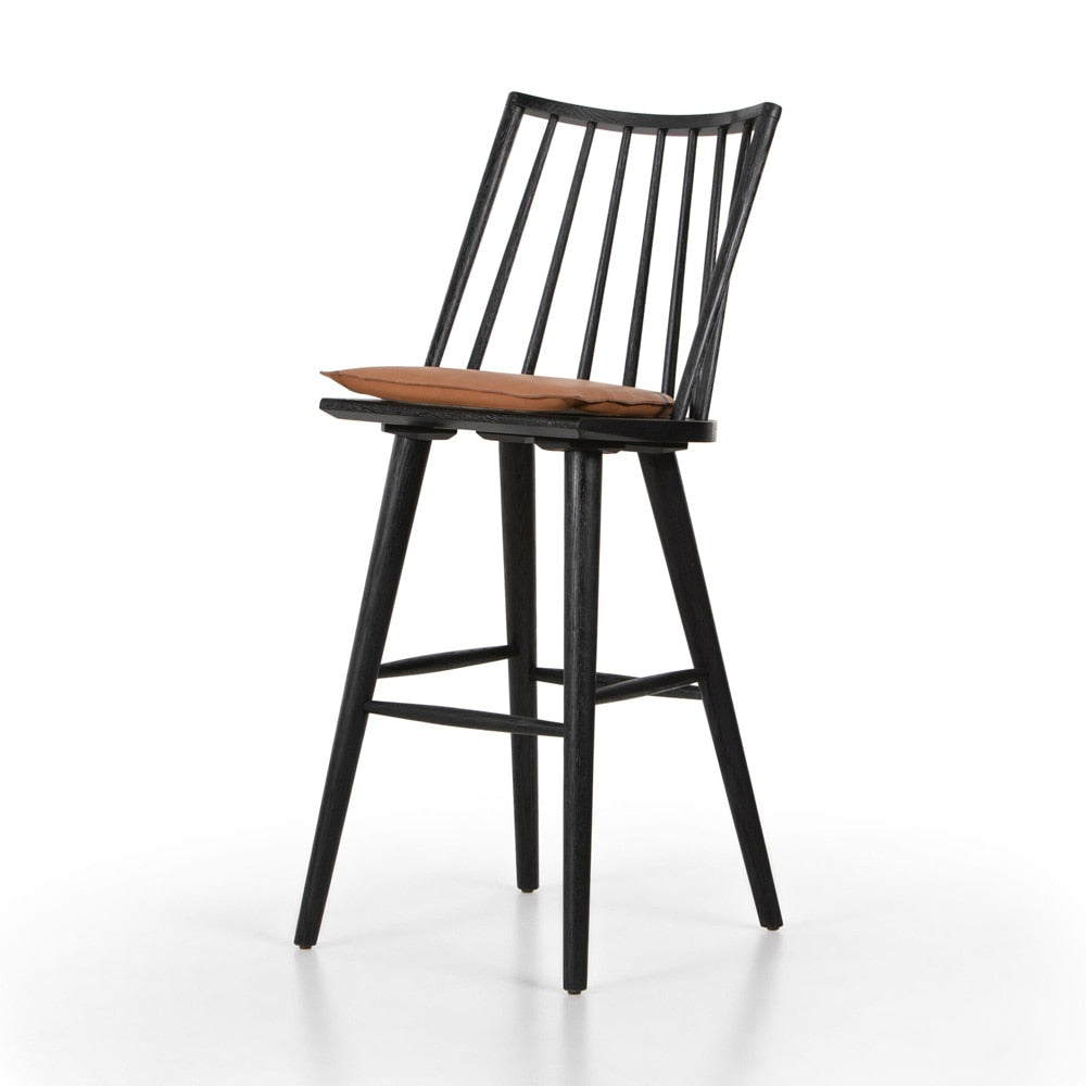 Four Hands - Wallis - Lewis Windsor Bar Stool - Whiskey Saddle - 228387-009 veiw 1