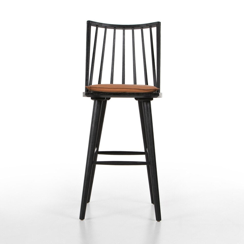 Four Hands - Wallis - Lewis Windsor Bar Stool - Whiskey Saddle - 228387-009 veiw 2