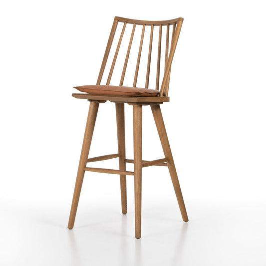 Four Hands - Wallis - Lewis Windsor Bar Stool - Whiskey Saddle - 228387-011 veiw 1