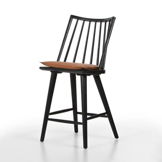 Four Hands - Wallis - Lewis Windsor Counter Stool - Whiskey Saddle - 228387-010 veiw 1