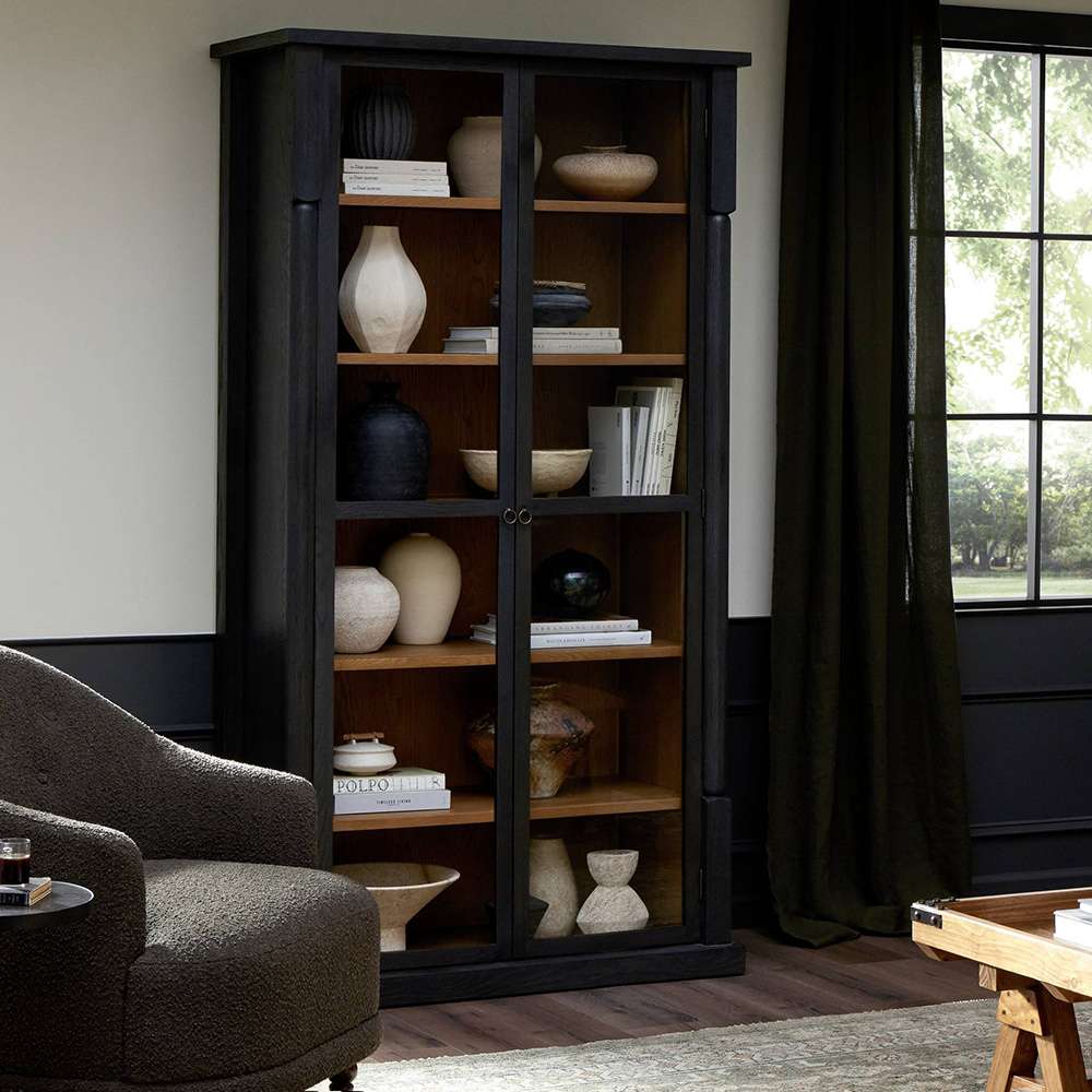 Four Hands - Wells - Concord Cabinet - Charcoal Oak Veneer - 239883-001 veiw 11