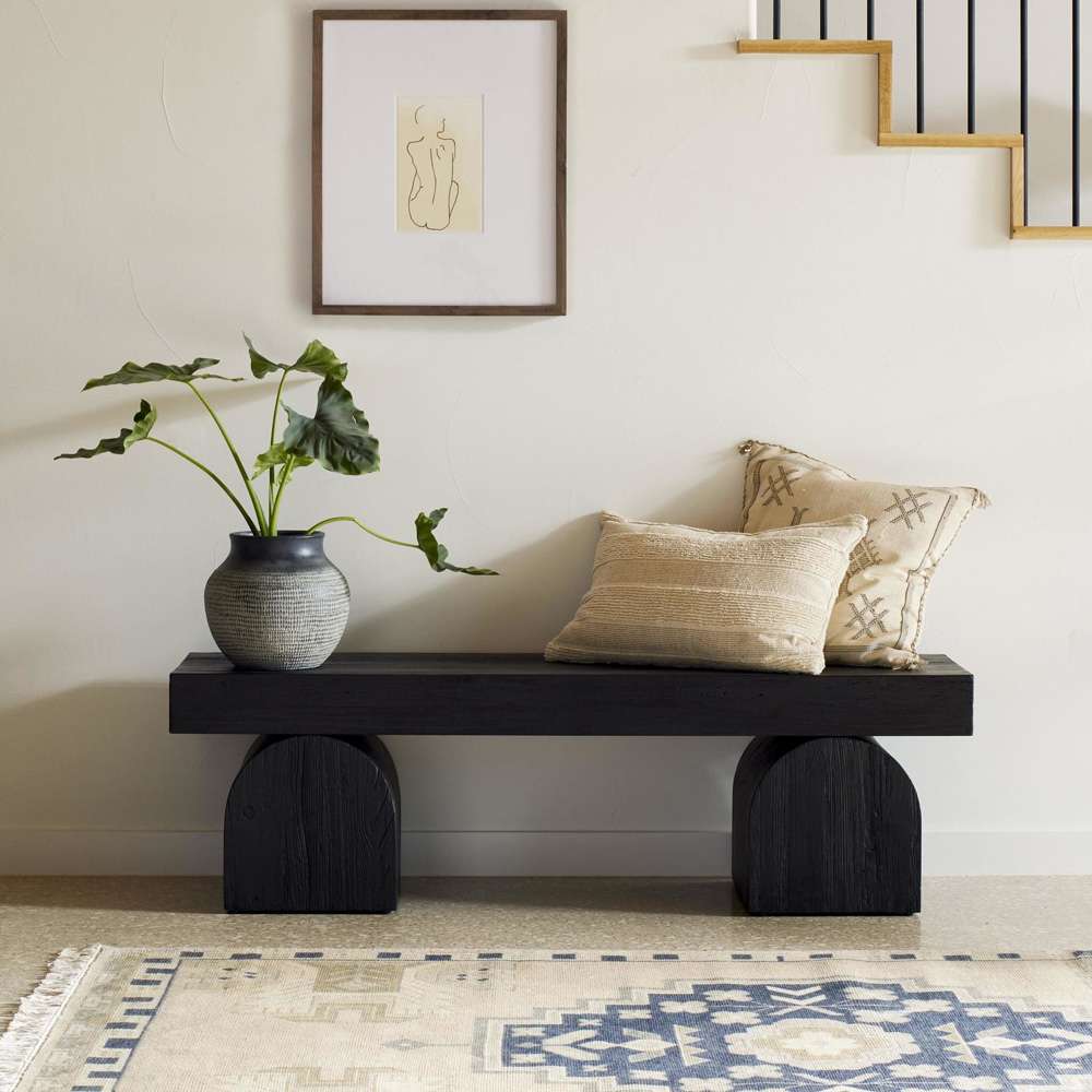 Four Hands - Wells - Keane Bench-Black Elm - 109345-003 veiw 7