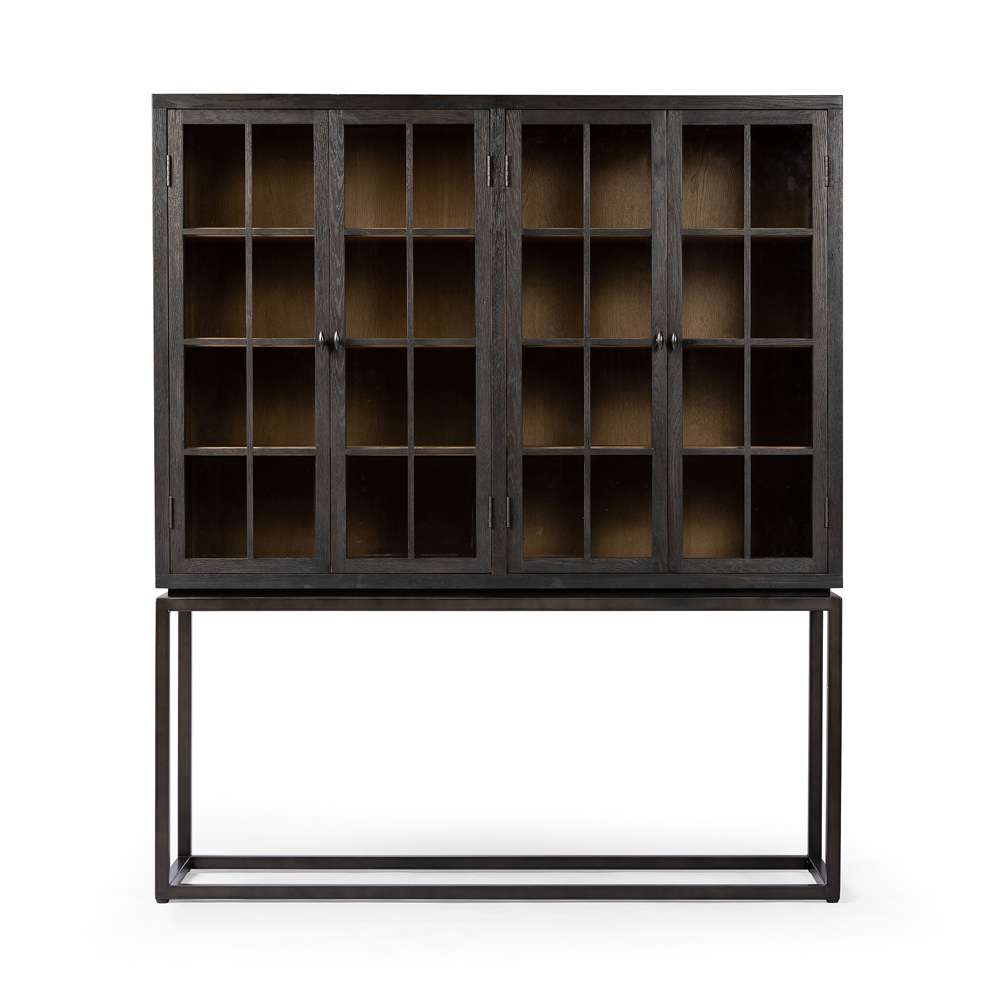 Four Hands - Wells - Palmer Cabinet - Charcoal Oak Veneer - 239756-001 veiw 1