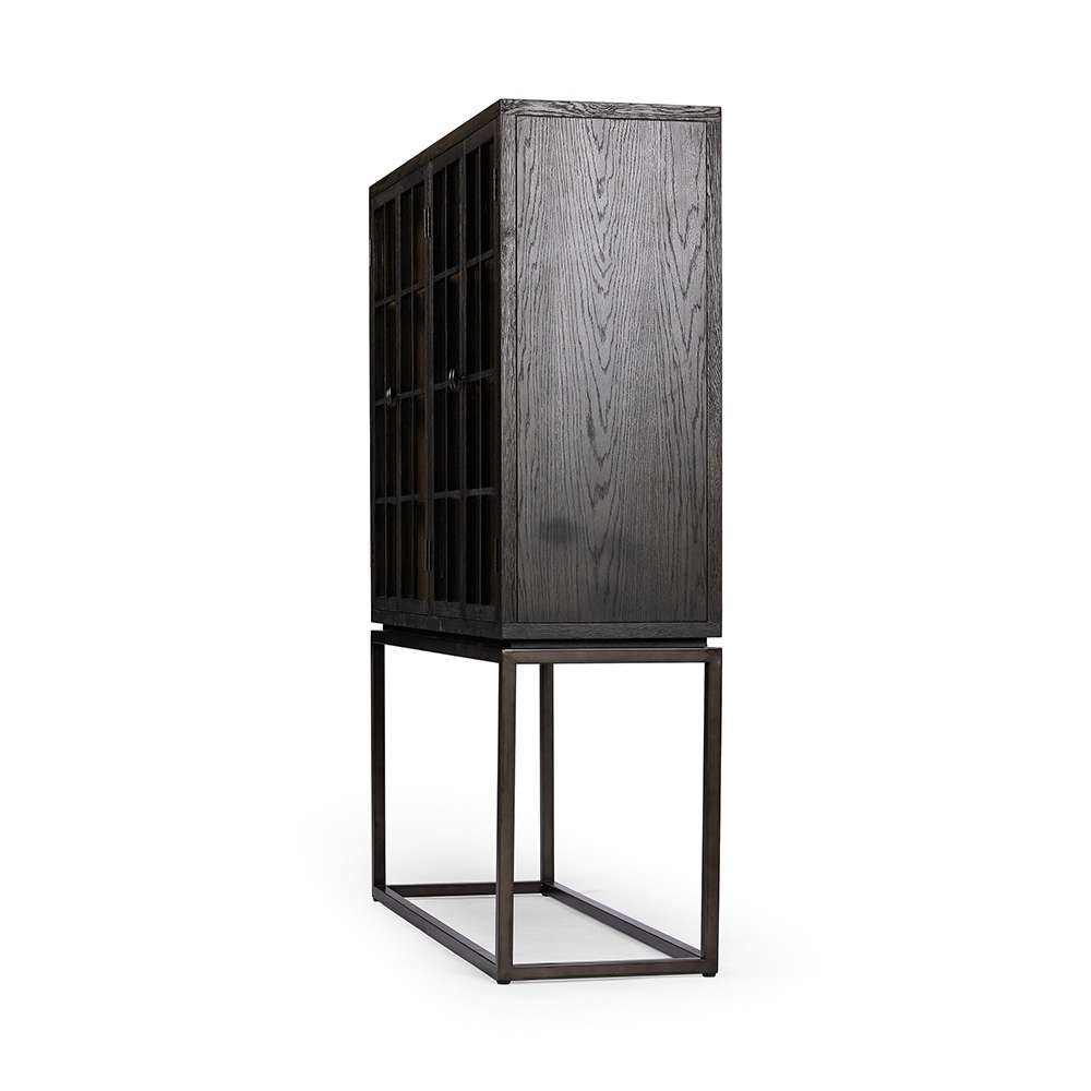 Four Hands - Wells - Palmer Cabinet - Charcoal Oak Veneer - 239756-001 veiw 3
