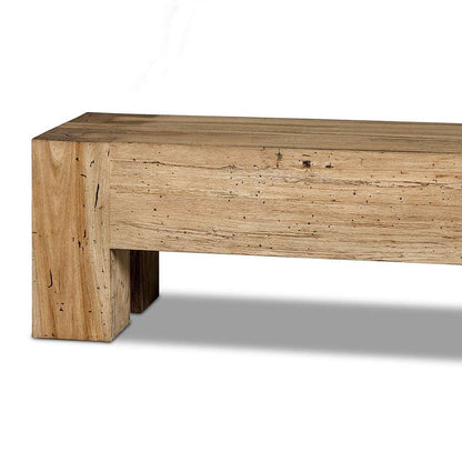 Four Hands - Wesson - Abaso Accent Bench - Rustic Wormwood Oak - 239396-001 veiw 3