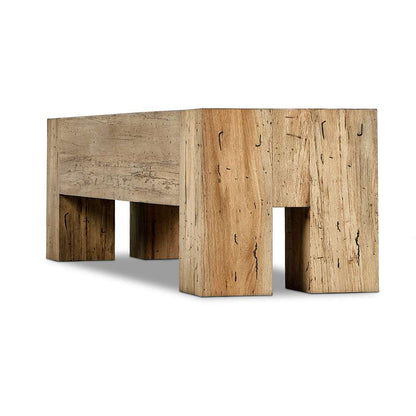 Four Hands - Wesson - Abaso Accent Bench - Rustic Wormwood Oak - 239396-001 veiw 8
